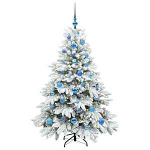 Umělý vánoční stromeček s 150 LED diodami Bílá 150 cm PE a PVC - obrázek 3