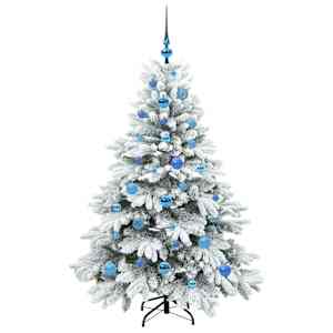Umělý vánoční stromeček s 150 LED diodami Bílá 150 cm PE a PVC - obrázek 4