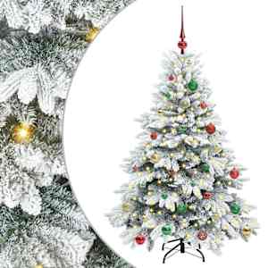 Umělý vánoční stromeček s 150 LED diodami Bílá 150 cm PE a PVC - obrázek 2