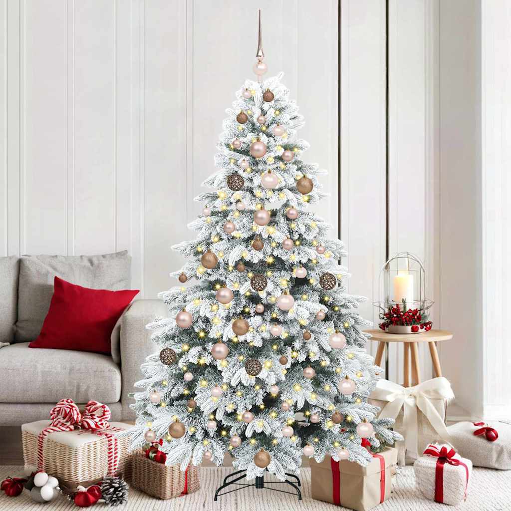 Sapin de Noël artificiel avec 300 LED Vert 180 cm PE et PVC