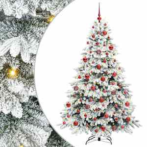 Umělý vánoční stromeček s 300 LED diodami Bílá 180 cm PE a PVC - obrázek 2