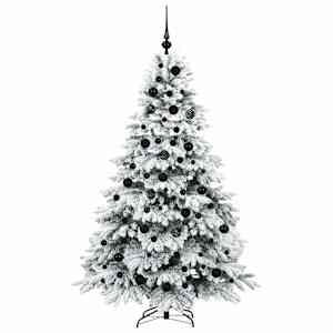 Umělý vánoční stromeček s 300 LED diodami Bílá 180 cm PE a PVC - obrázek 4