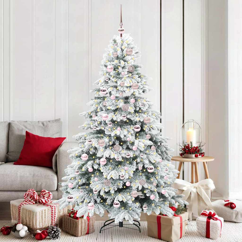Sapin de Noël artificiel avec 300 LED Vert 180 cm PE et PVC