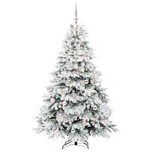 Umělý vánoční stromeček s 300 LED diodami Bílá 180 cm PE a PVC - obrázek 3