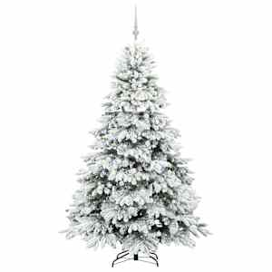 Umělý vánoční stromeček s 300 LED diodami Bílá 180 cm PE a PVC - obrázek 3