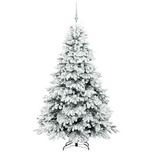 Umělý vánoční stromeček s 300 LED diodami Bílá 180 cm PE a PVC - obrázek 4