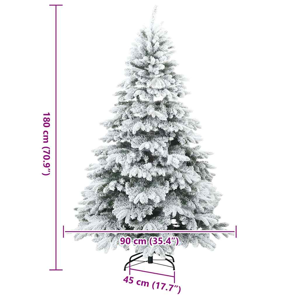 Umělý vánoční stromeček s 300 LED diodami Bílá 180 cm PE a PVC - obrázek 17