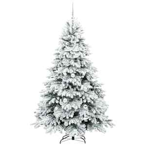 Umělý vánoční stromeček s 300 LED diodami Bílá 180 cm PE a PVC - obrázek 4