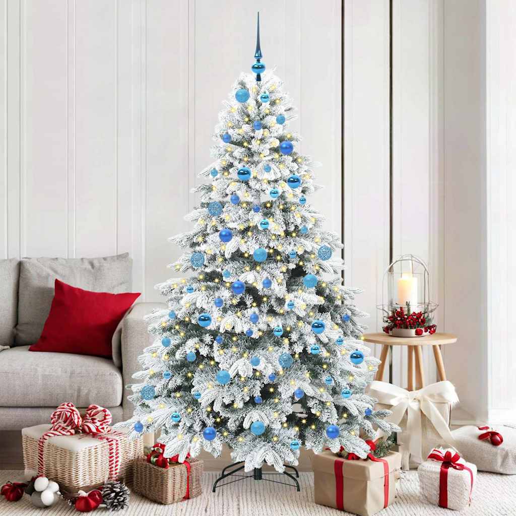 Sapin de Noël artificiel avec 300 LED Vert 180 cm PE et PVC