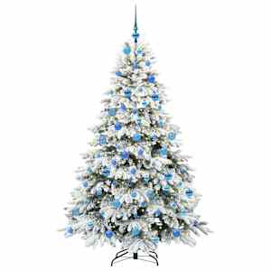 Umělý vánoční stromeček s 300 LED diodami Bílá 180 cm PE a PVC - obrázek 3