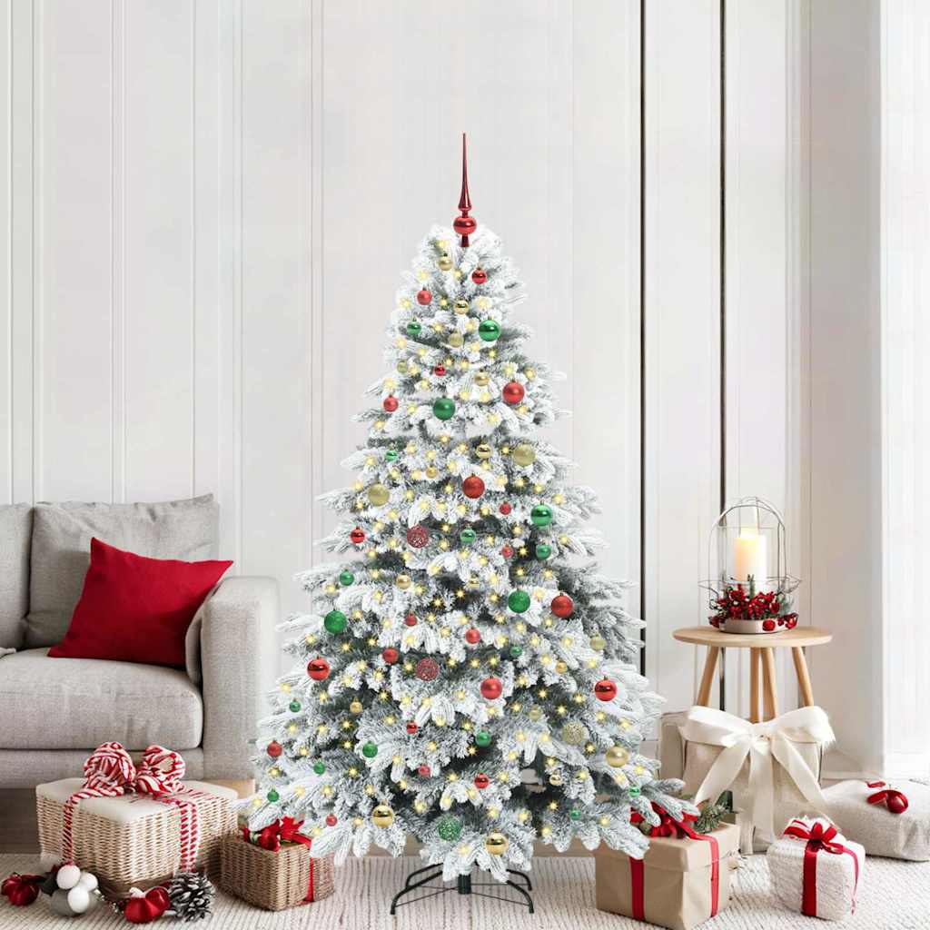 Sapin de Noël artificiel avec 300 LED Vert 180 cm PE et PVC