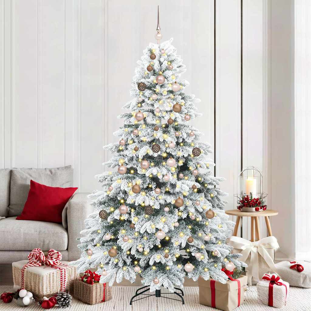 Sapin de Noël artificiel avec 300 LED Vert 210 cm PE et PVC