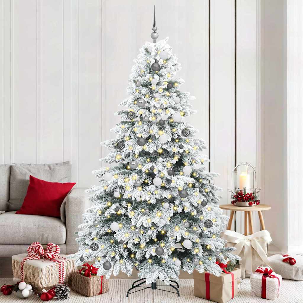 Sapin de Noël artificiel avec 300 LED Vert 210 cm PE et PVC