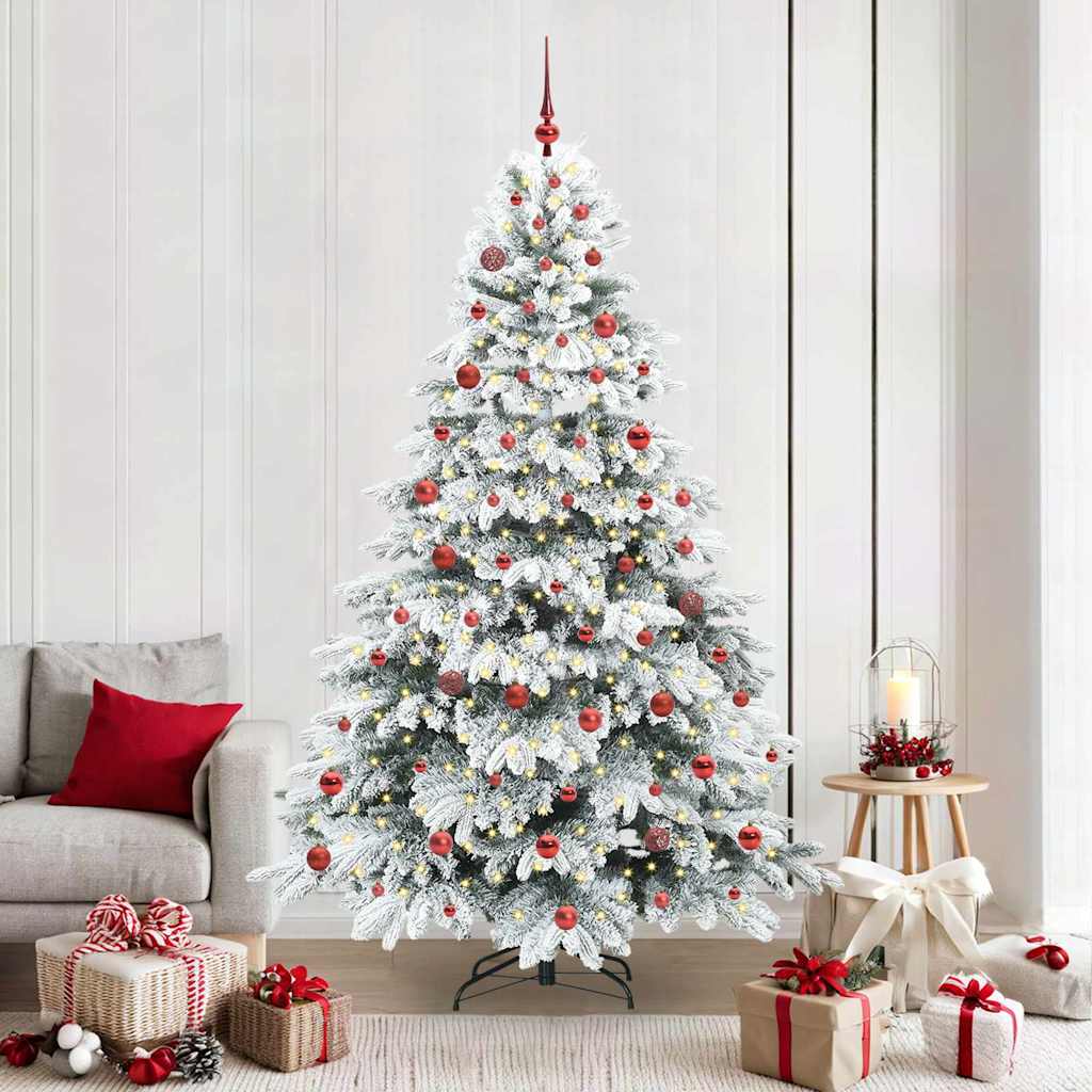 Sapin de Noël artificiel avec 300 LED Vert 210 cm PE et PVC