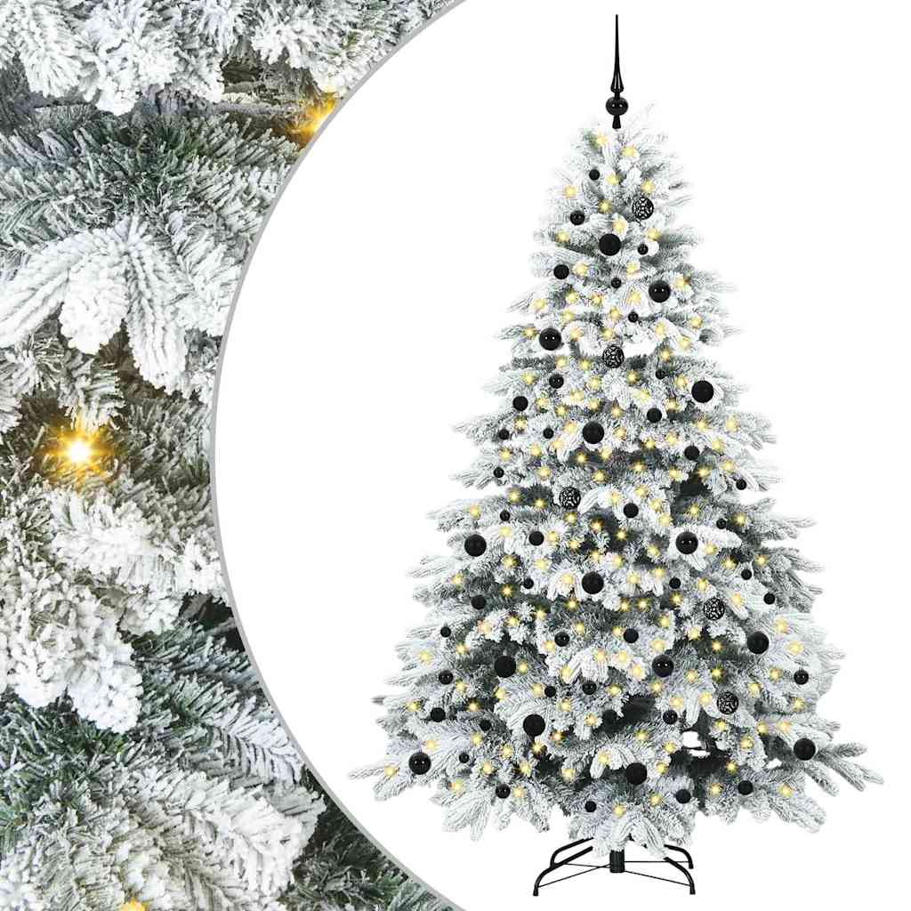 Sapin de Noël artificiel avec 300 LED Vert 210 cm PE et PVC