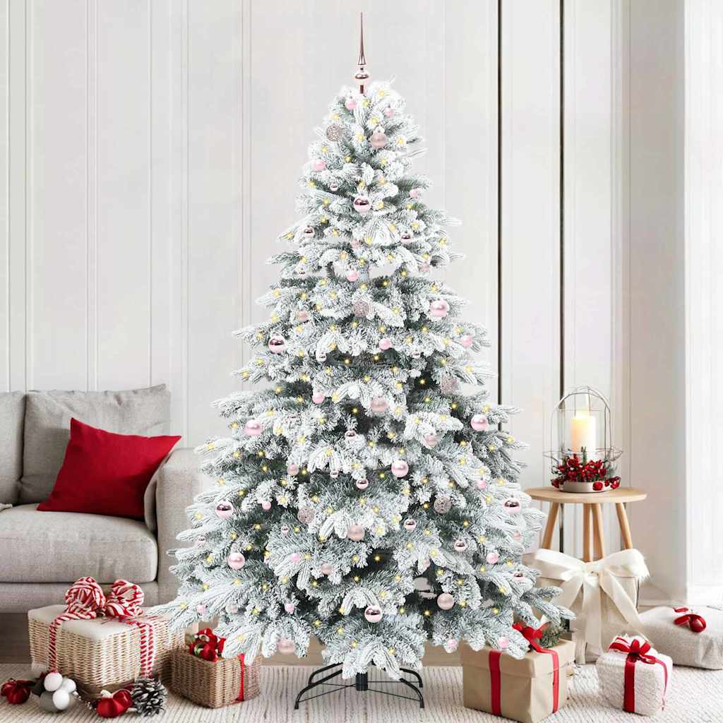 Sapin de Noël artificiel avec 300 LED Vert 210 cm PE et PVC