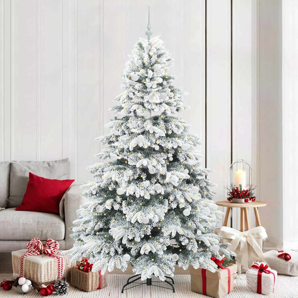 Sapin de Noël artificiel avec 300 LED Vert 210 cm PE et PVC