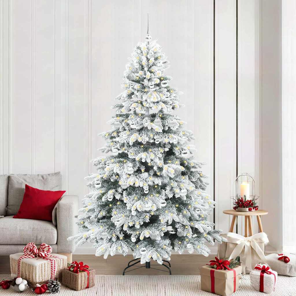 Sapin de Noël artificiel avec 300 LED Vert 210 cm PE et PVC