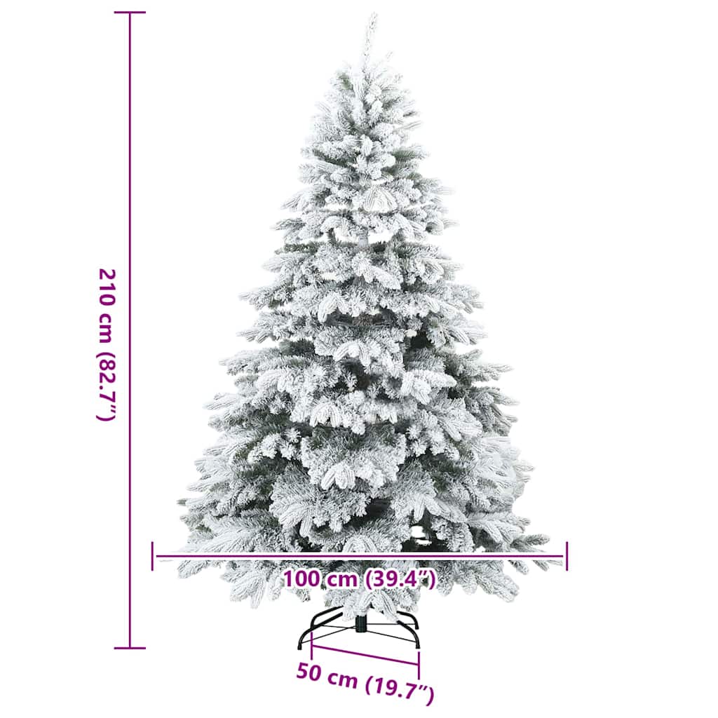Umestno božično drevo med 300 LED Bela 210 cm PE in PVC