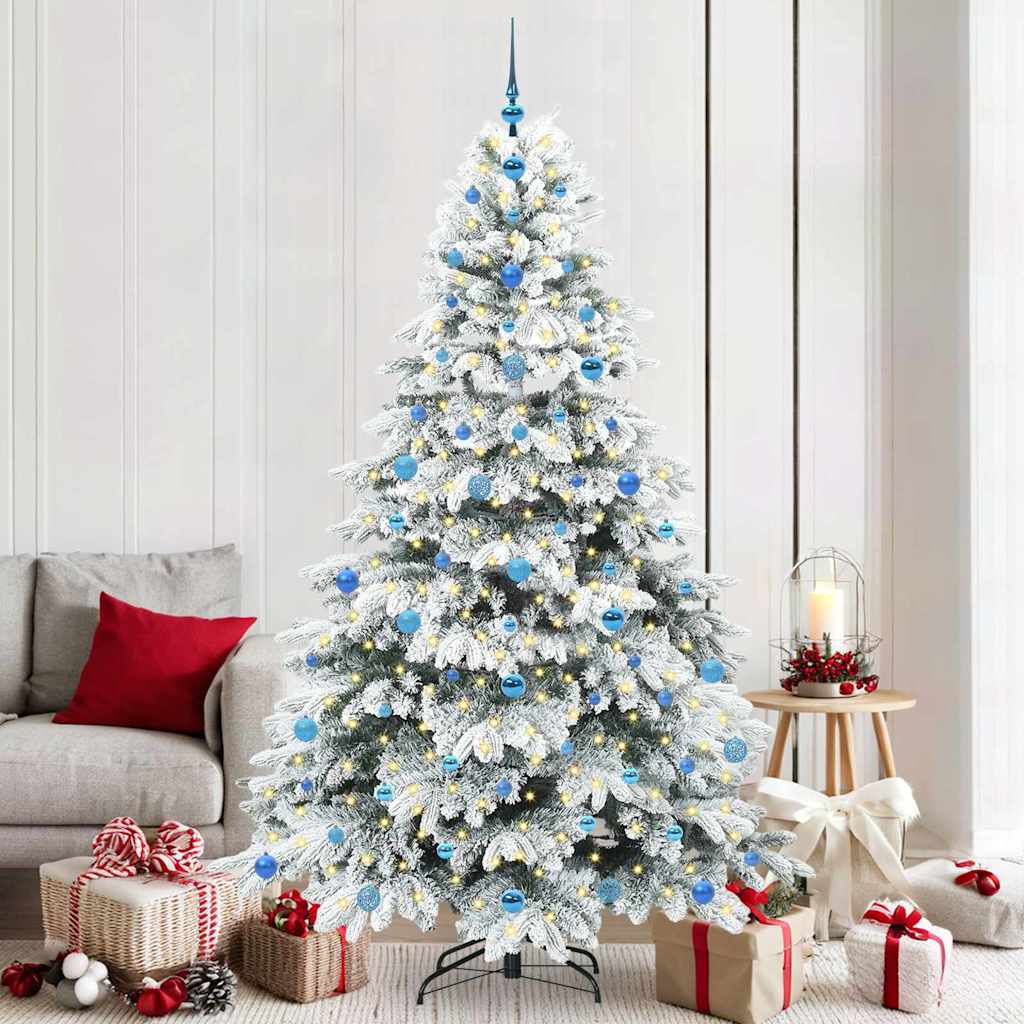 Sapin de Noël artificiel avec 300 LED Vert 210 cm PE et PVC