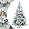 vidaXL Tehisj&otilde;ulupuu koos 300 LED-iga Valge 210 cm PE ja PVC
