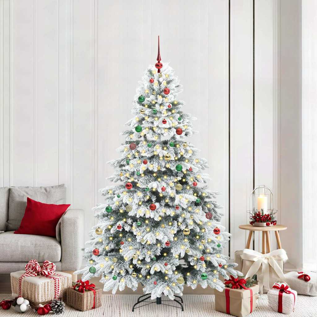 Sapin de Noël artificiel avec 300 LED Vert 210 cm PE et PVC