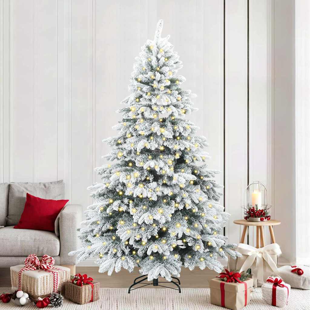 Sapin de Noël artificiel avec 300 LED Vert 240 cm PE et PVC