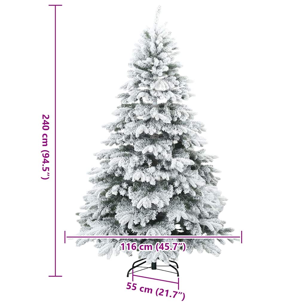 Umestno božično drevo med 300 LED Bela 240 cm PE in PVC