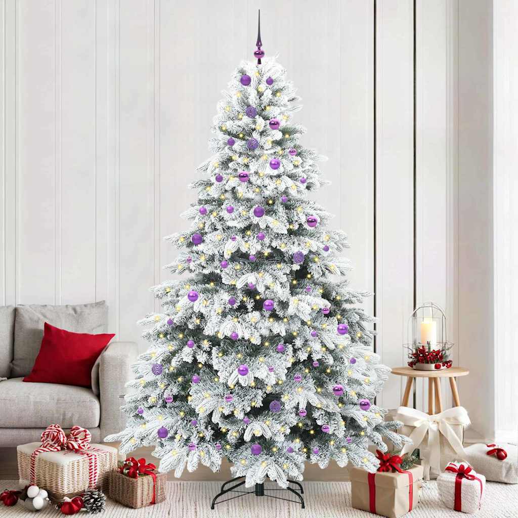 Sapin de Noël artificiel avec 300 LED Vert 240 cm PE et PVC
