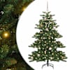 vidaXL Kunstlik kokkupandav j&otilde;ulupuu Roheline 150 cm PVC ja teras