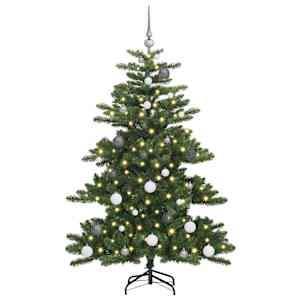 Umělý Skládací Vánoční Strom Zelená 150 cm PVC a ocel - obrázek 3