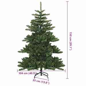 Umělý Skládací Vánoční Strom Zelená 150 cm PVC a ocel - obrázek 20