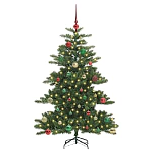 Umělý Skládací Vánoční Strom Zelená 150 cm PVC a ocel - obrázek 3