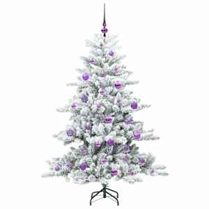 Umělý Skládací Vánoční Strom s stojanem Bílá 150 cm PVC a ocel - obrázek 4