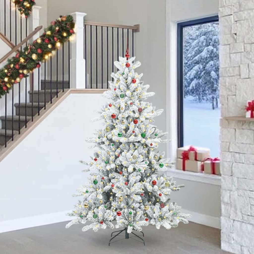 Künstlicher klappbarer Weihnachtsbaum mit 300 LEDs 240 cm PVC