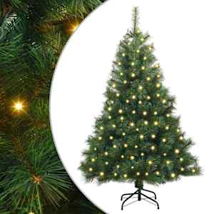 vidaXL Tehisj&otilde;ulupuu koos 150 LED-iga Roheline 120 cm PE ja PVC