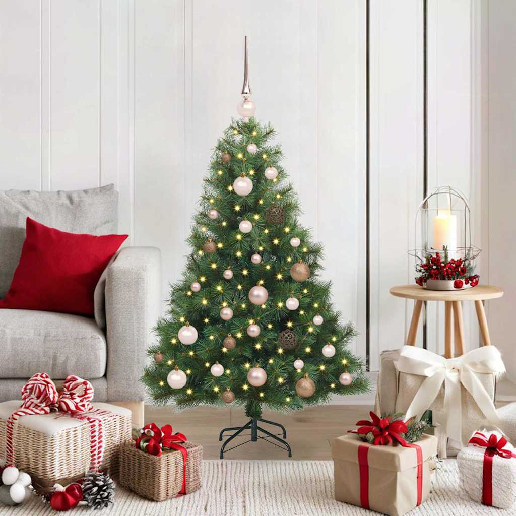 Sapin de Noël artificiel avec 150 LED Vert 120 cm PE et PVC