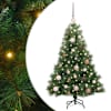 vidaXL Tehisj&otilde;ulupuu koos 150 LED-iga Roheline 120 cm PE ja PVC