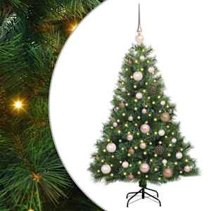 vidaXL Tehisj&otilde;ulupuu koos 150 LED-iga Roheline 120 cm PE ja PVC
