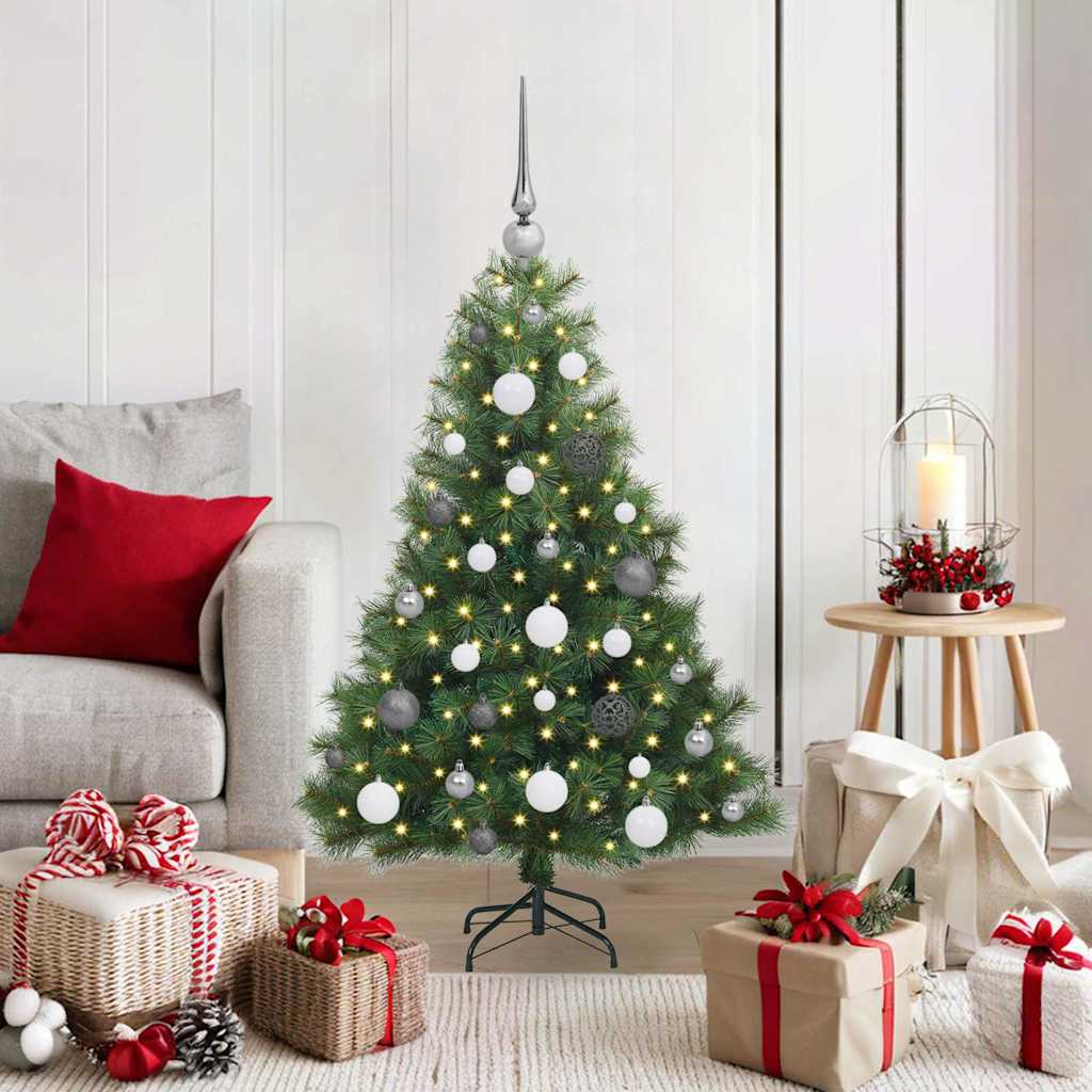 Sapin de Noël artificiel avec 150 LED Vert 120 cm PE et PVC