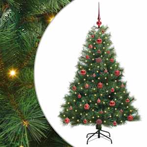 vidaXL Tehisj&otilde;ulupuu koos 150 LED-iga Roheline 120 cm PE ja PVC