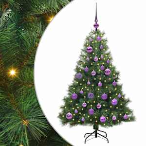 vidaXL Tehisj&otilde;ulupuu koos 150 LED-iga Roheline 120 cm PE ja PVC