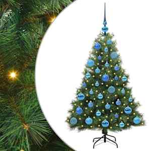 vidaXL Tehisj&otilde;ulupuu koos 150 LED-iga Roheline 120 cm PE ja PVC