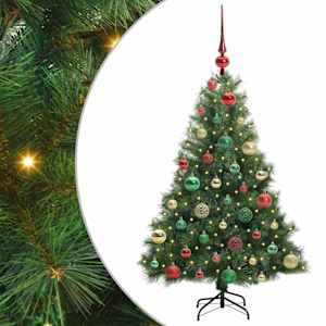 vidaXL Tehisj&otilde;ulupuu koos 150 LED-iga Roheline 120 cm PE ja PVC