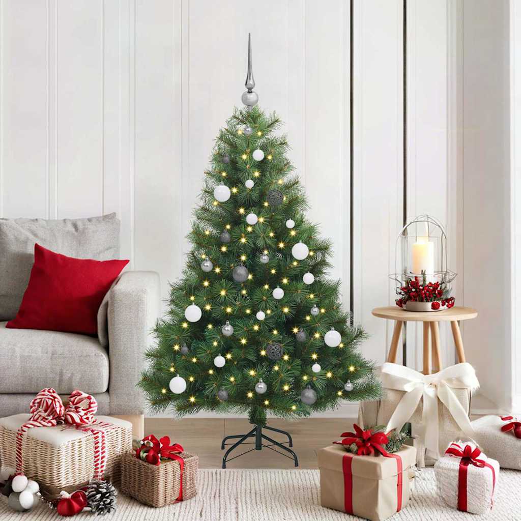 Sapin de Noël artificiel avec 150 LED Vert 150 cm PE et PVC