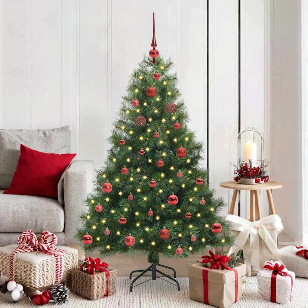 Sapin de Noël artificiel avec 150 LED Vert 150 cm PE et PVC