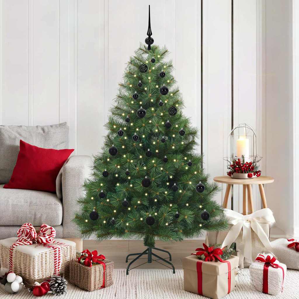 Sapin de Noël artificiel avec 150 LED Vert 150 cm PE et PVC