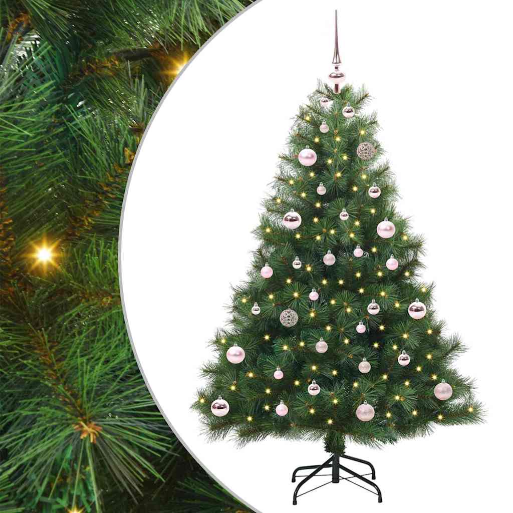 vidaXL Tekojoulukuusi 150 LED-valoilla Vihreä 150 cm PE ja PVC