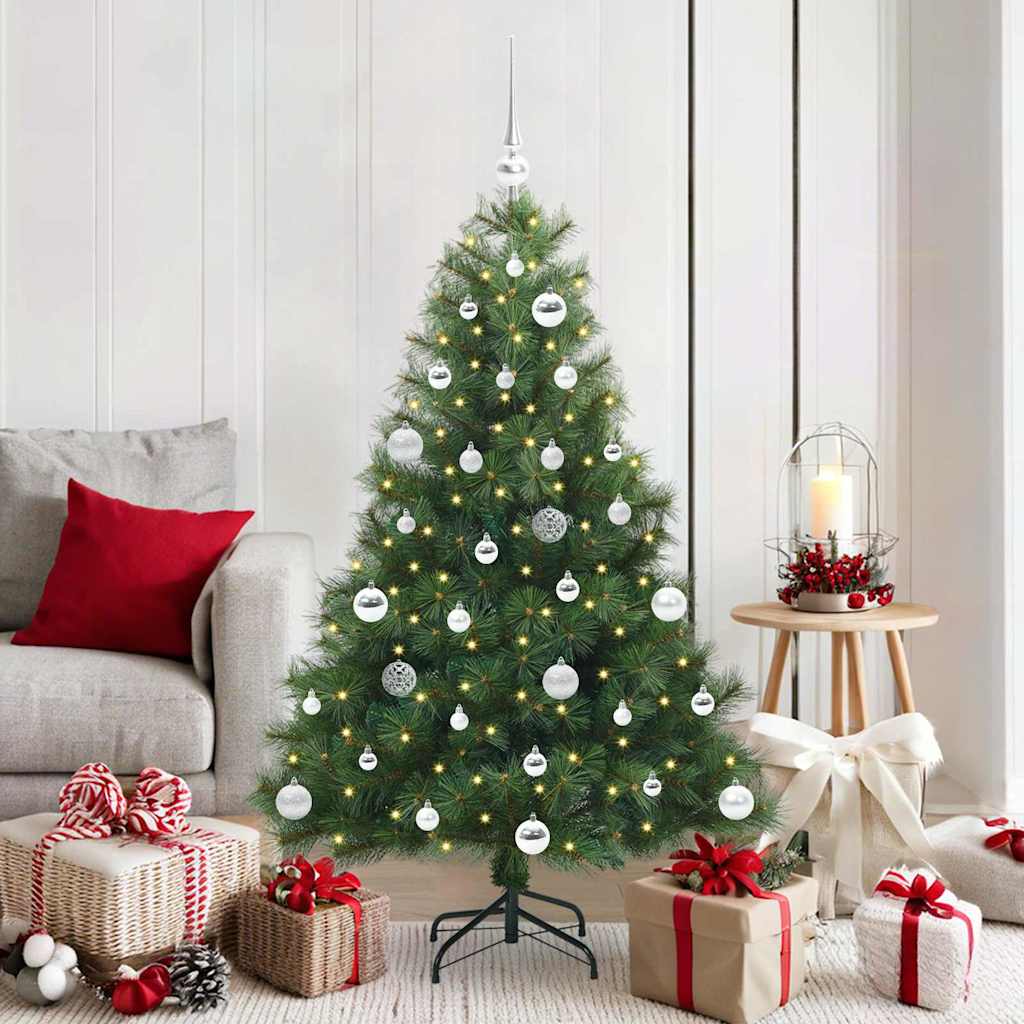 Sapin de Noël artificiel avec 150 LED Vert 150 cm PE et PVC