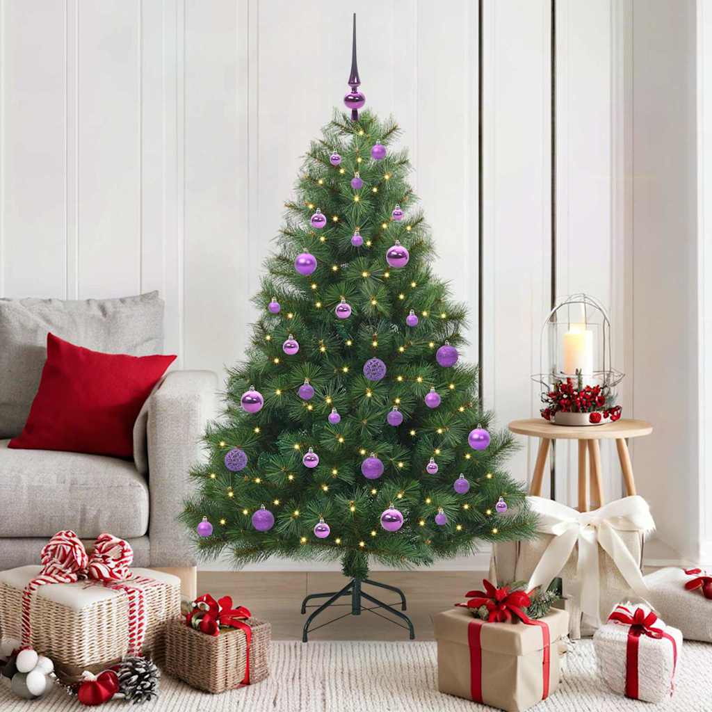 Sapin de Noël artificiel avec 150 LED Vert 150 cm PE et PVC